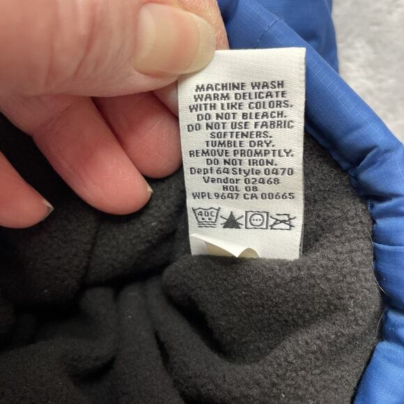 Eddie Bauer Goose Down Ice Scraper Mitt Blue Quilted Insulated Glove Mitten - Picture 5 of 6